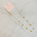 Dainty Golden Bead Flower Necklace
