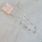 Dainty Golden Bead Flower Necklace