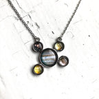 CLEARANCE Jupiter and Galilean Moons Silver Pendant Necklace