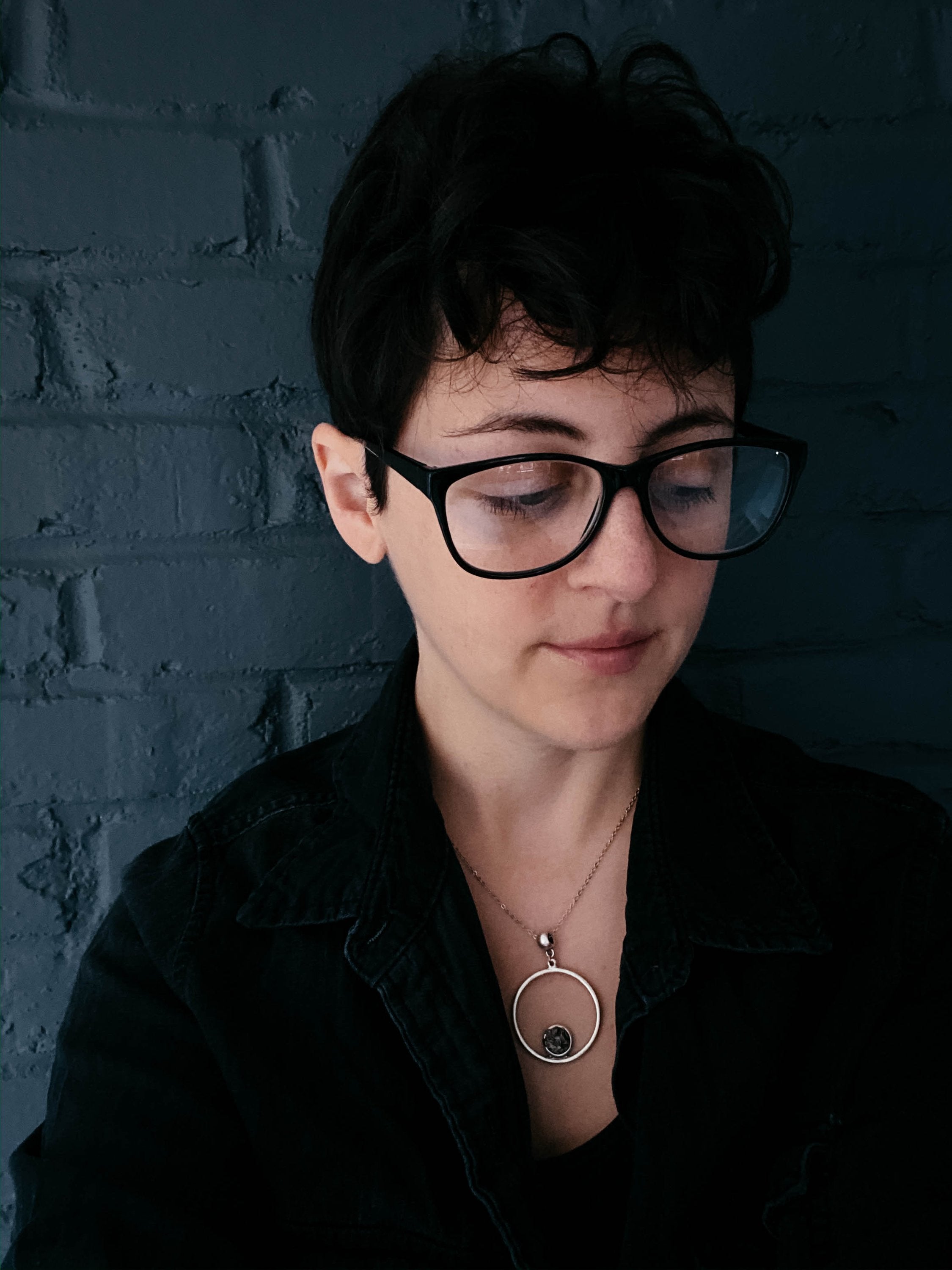 Circle Necklace with Authentic Raw Meteorite