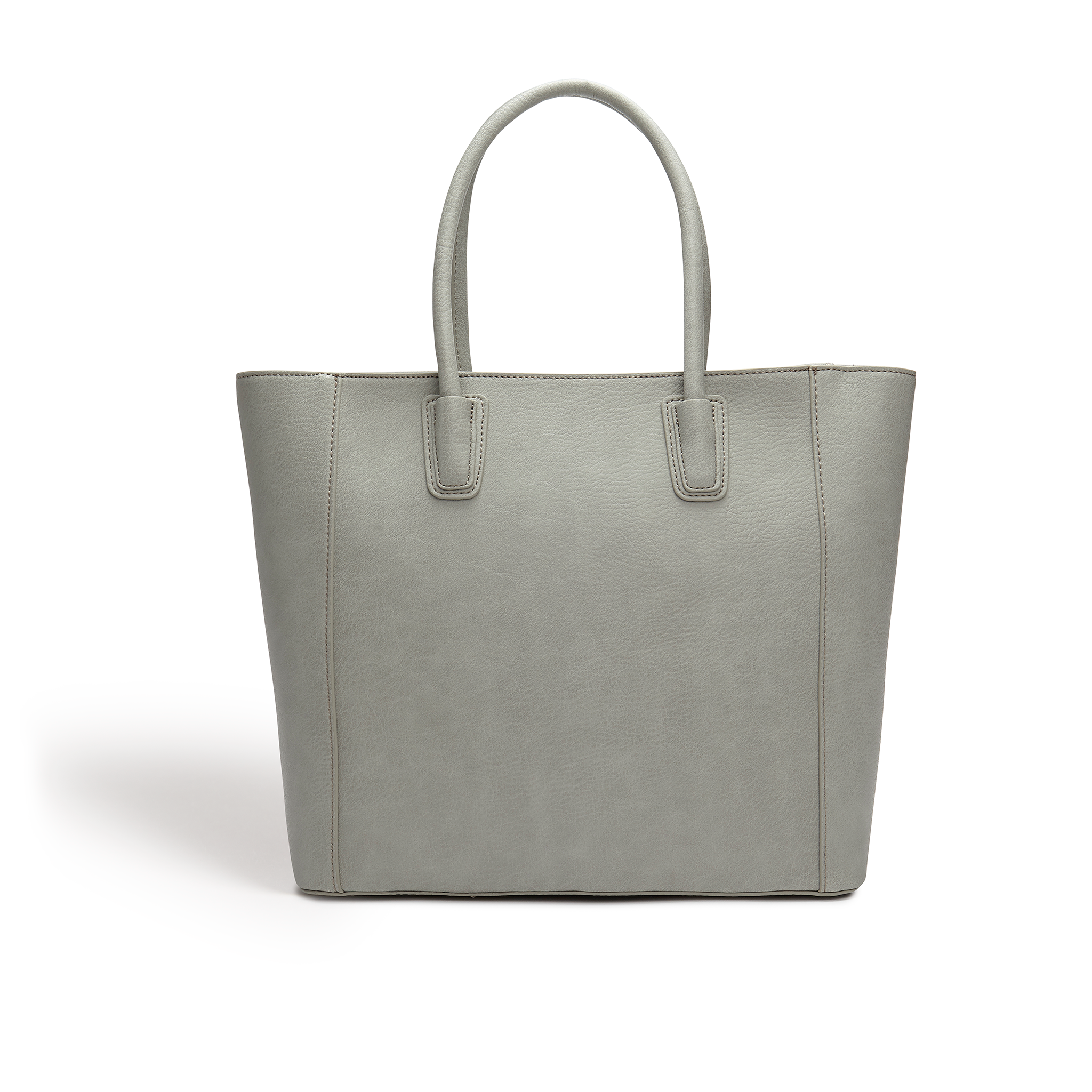 Grey - Eufala Bow Vegan Tote Bag
