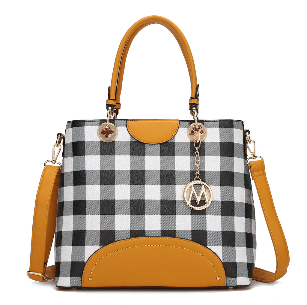 MKF CollectionGabriella Chekered Handbag With Wallet by Mia K