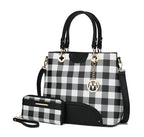 MKF CollectionGabriella Chekered Handbag With Wallet by Mia K
