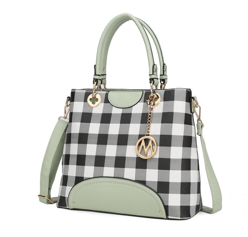 MKF CollectionGabriella Chekered Handbag With Wallet by Mia K