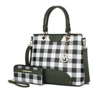 MKF CollectionGabriella Chekered Handbag With Wallet by Mia K