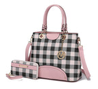 MKF CollectionGabriella Chekered Handbag With Wallet by Mia K