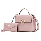 Hadley Vegan Leather Women Satchel Bag with Wristlet Wallet