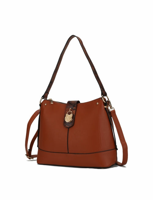 MKF Collection Ezra Snake embossed Shoulder Handbag by Mia K