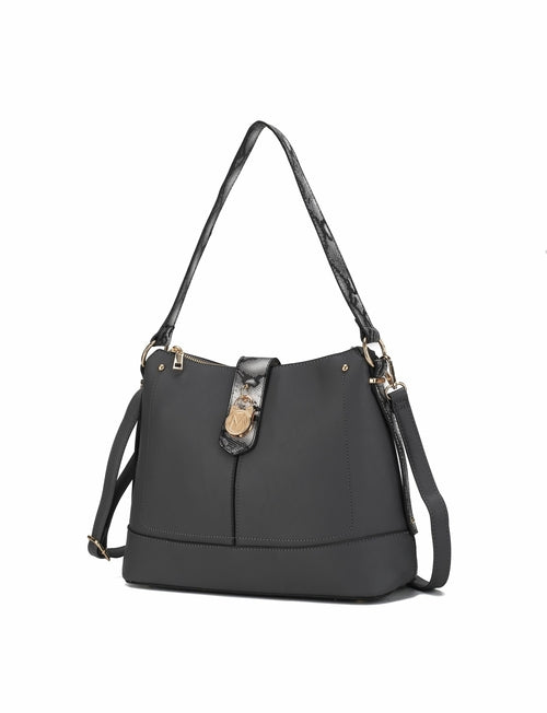 MKF Collection Ezra Snake embossed Shoulder Handbag by Mia K