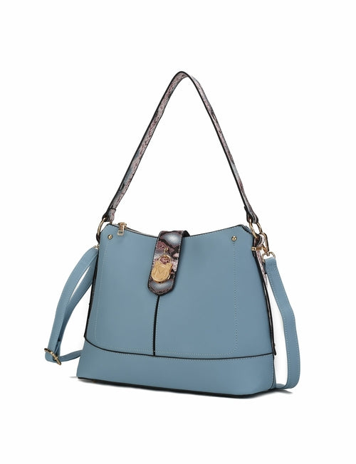 MKF Collection Ezra Snake embossed Shoulder Handbag by Mia K