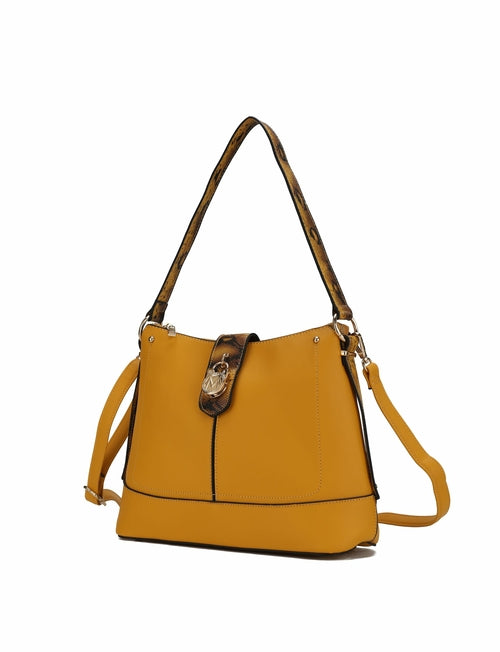 MKF Collection Ezra Snake embossed Shoulder Handbag by Mia K