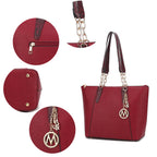 Ximena Vegan Leather Women Tote Bag with matching Wristlet Wallet