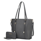Emery Vegan Leather Women Tote Bag with Wallet