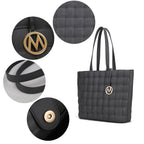 Rowan Woven Vegan Leather Women Tote Bag