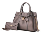 Christine Vegan Leather Women Satchel Bag with wallet