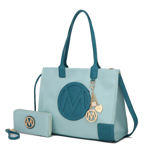 Louise Tote Handbag and Wallet Set Vegan Leather