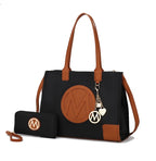 Louise Tote Handbag and Wallet Set Vegan Leather