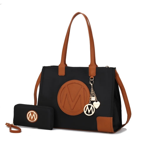 Louise Tote Handbag and Wallet Set Vegan Leather