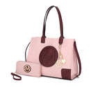 Louise Tote Handbag and Wallet Set Vegan Leather