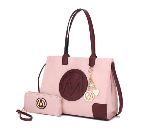 Louise Tote Handbag and Wallet Set Vegan Leather