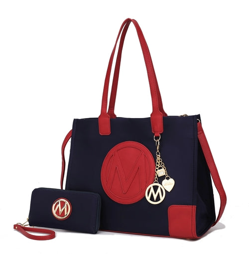 Louise Tote Handbag and Wallet Set Vegan Leather