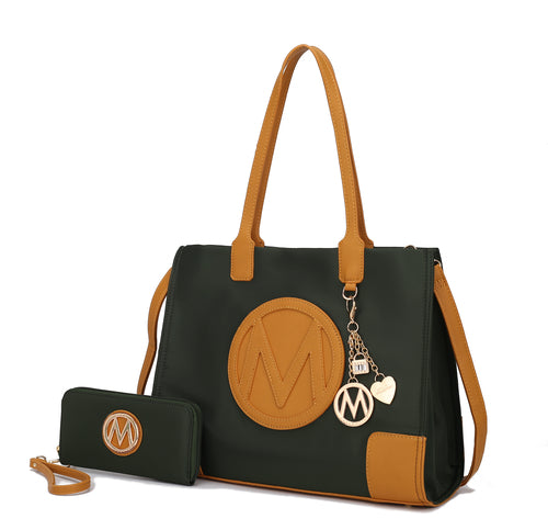 Louise Tote Handbag and Wallet Set Vegan Leather