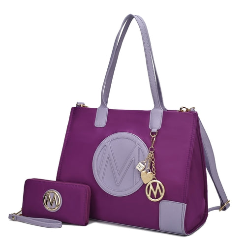 Louise Tote Handbag and Wallet Set Vegan Leather