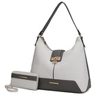 Graciela Hobo Handbag Color-Block Vegan Leather Women