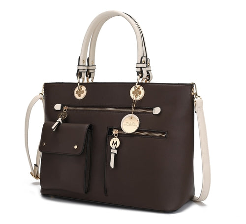 MKF Collection Julia Color-Block Women Satchel Bag by Mia K