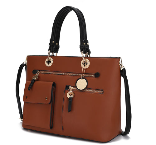 MKF Collection Julia Color-Block Women Satchel Bag by Mia K
