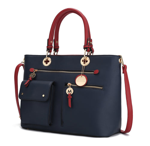 MKF Collection Julia Color-Block Women Satchel Bag by Mia K