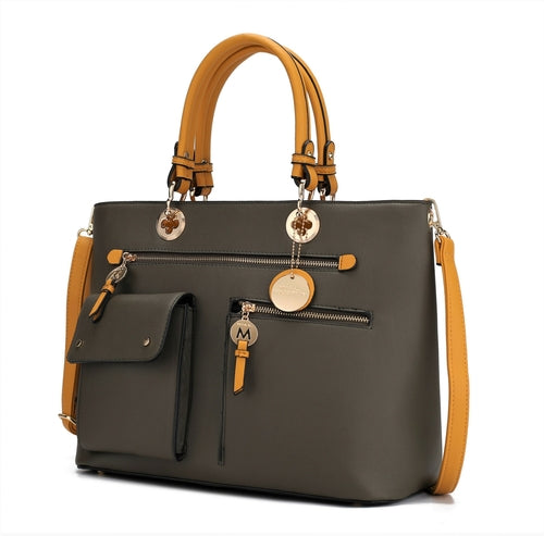 MKF Collection Julia Color-Block Women Satchel Bag by Mia K