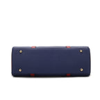 Amy Tote Handbag Color Block Vegan Leather Women