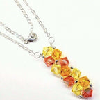 Handmade Wire Woven Crystal Rock Candy Necklace in Various Colors