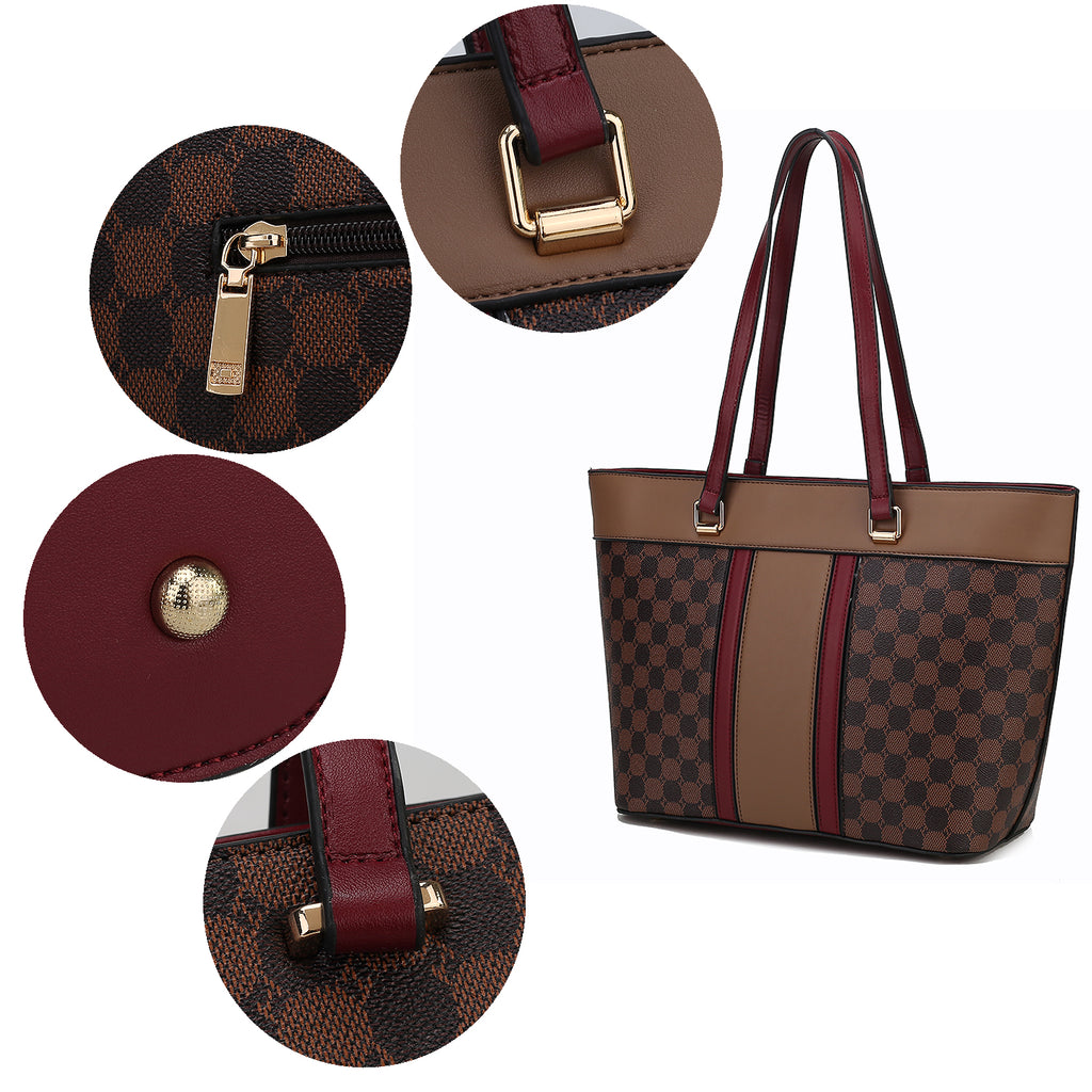 Fabiola Vegan Leather Womens Tote Bag with wallet