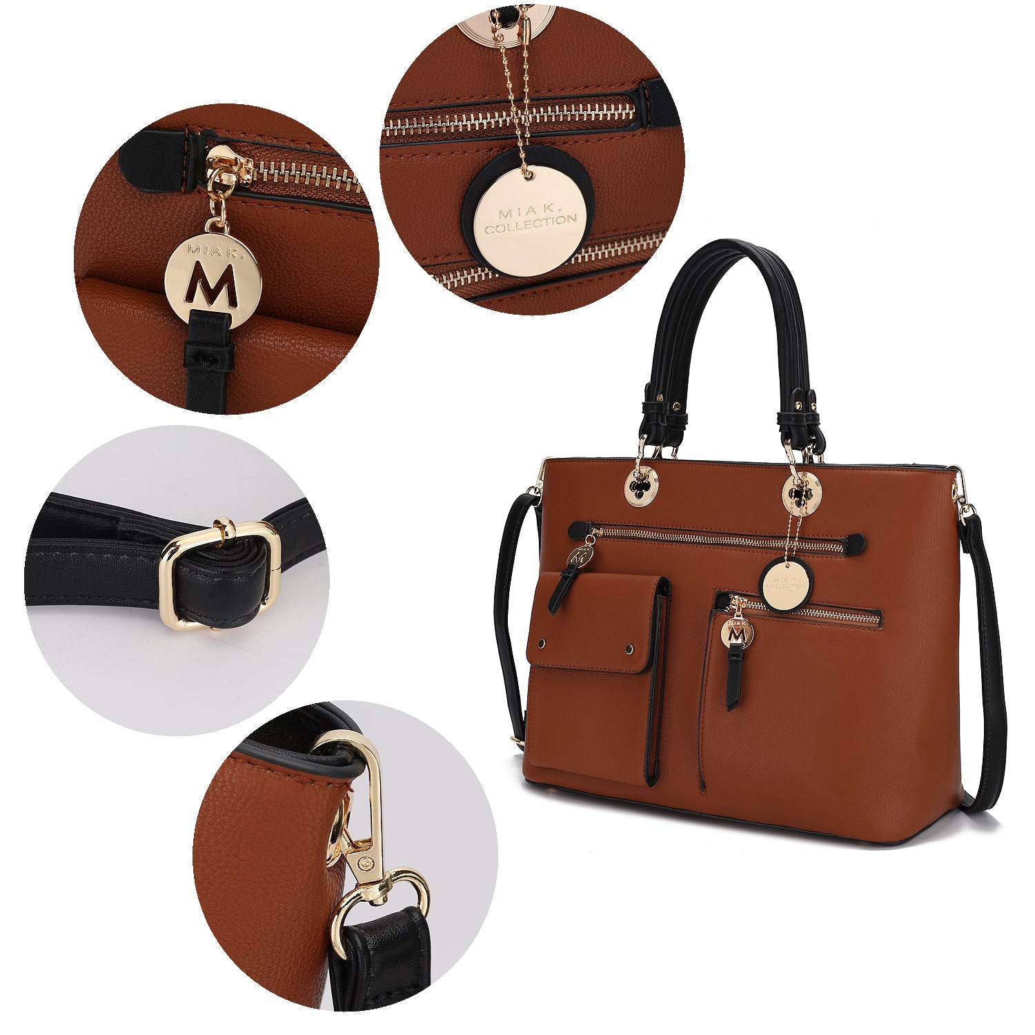 MKF Collection Julia Color-Block Women Satchel Bag by Mia K