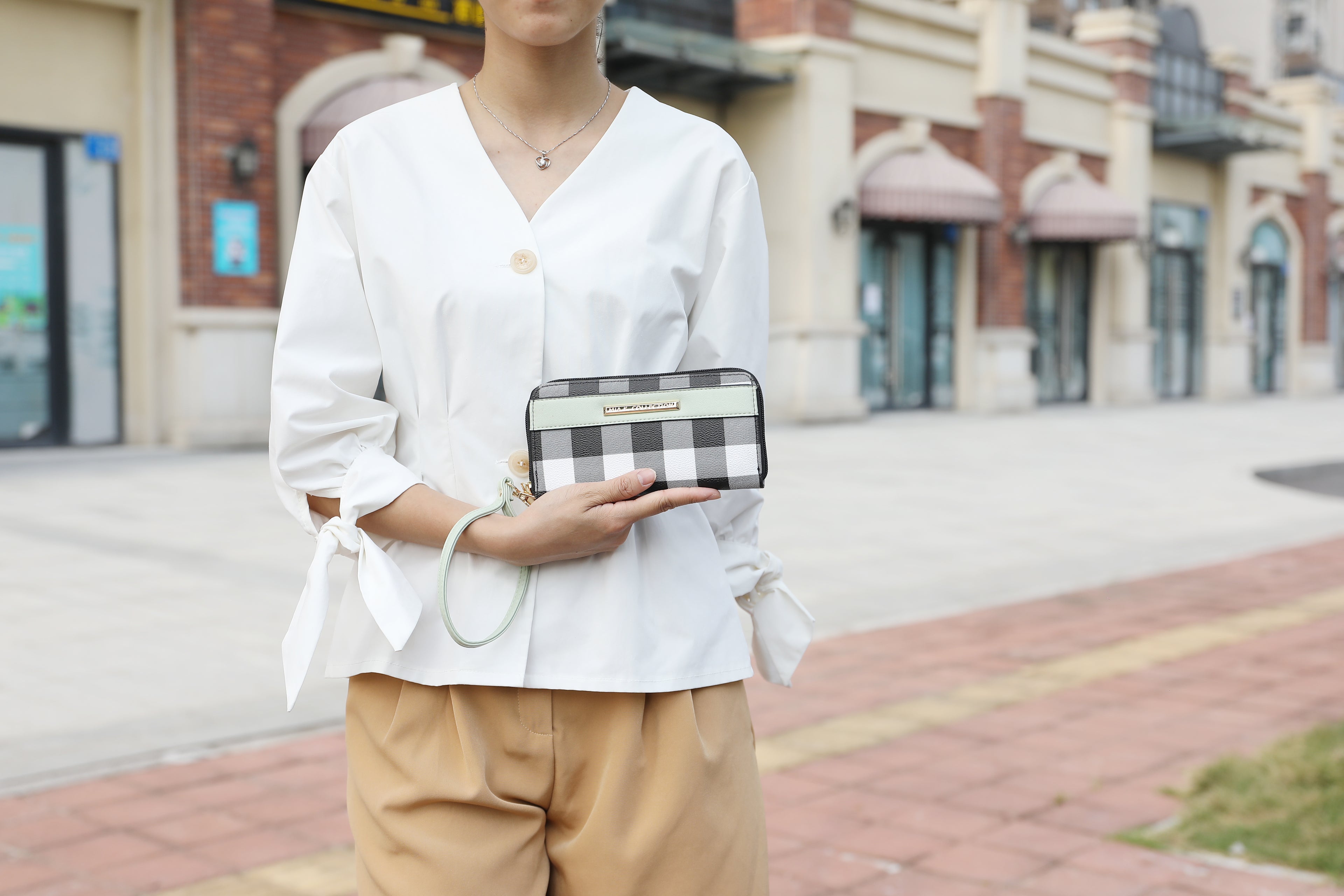 MKF CollectionGabriella Chekered Handbag With Wallet by Mia K