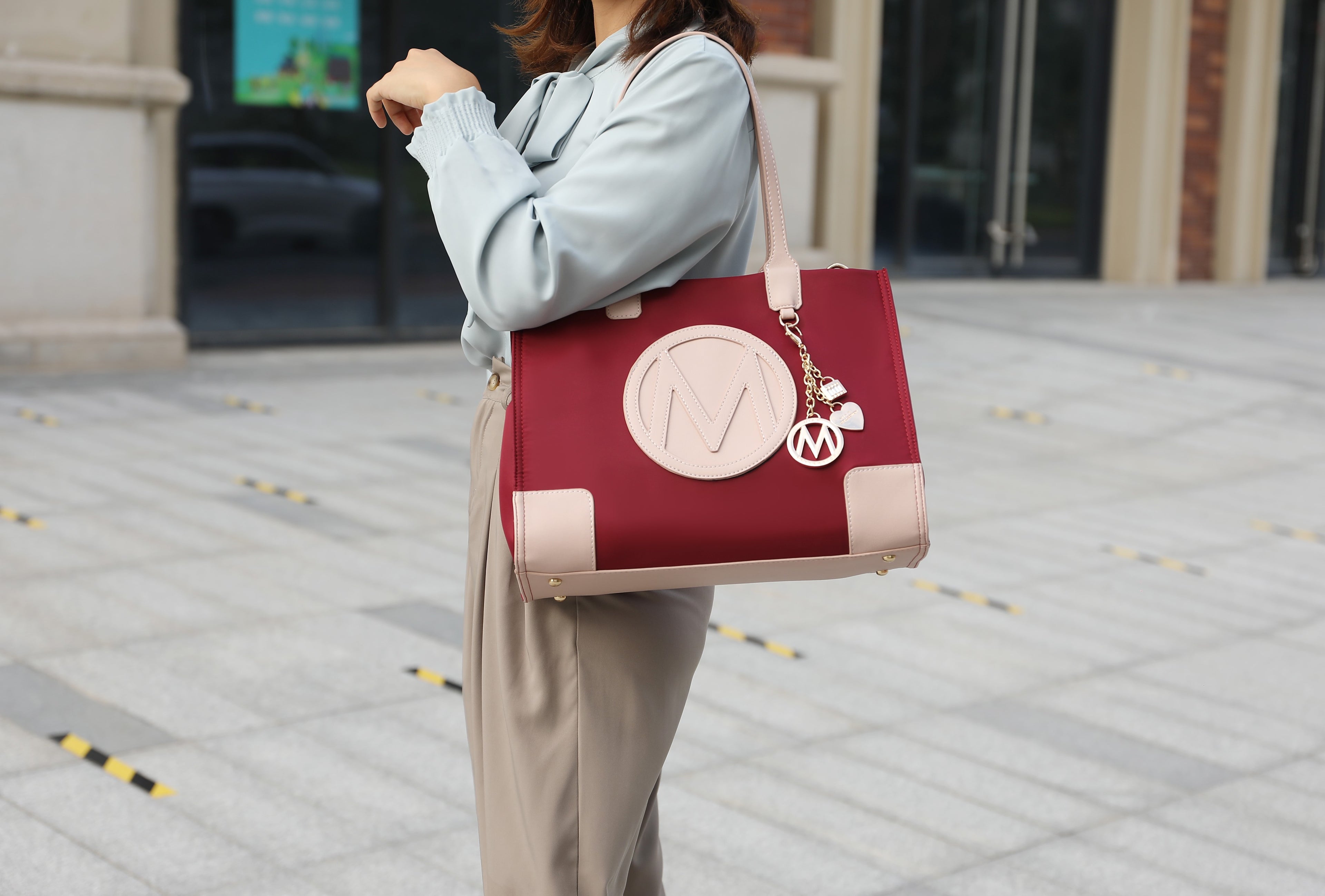 Louise Tote Handbag and Wallet Set Vegan Leather