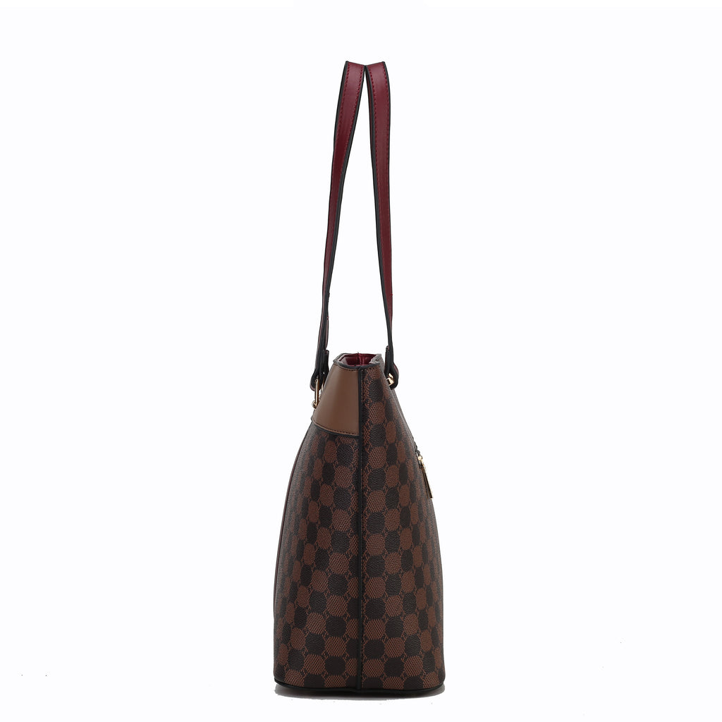 Fabiola Vegan Leather Womens Tote Bag with wallet