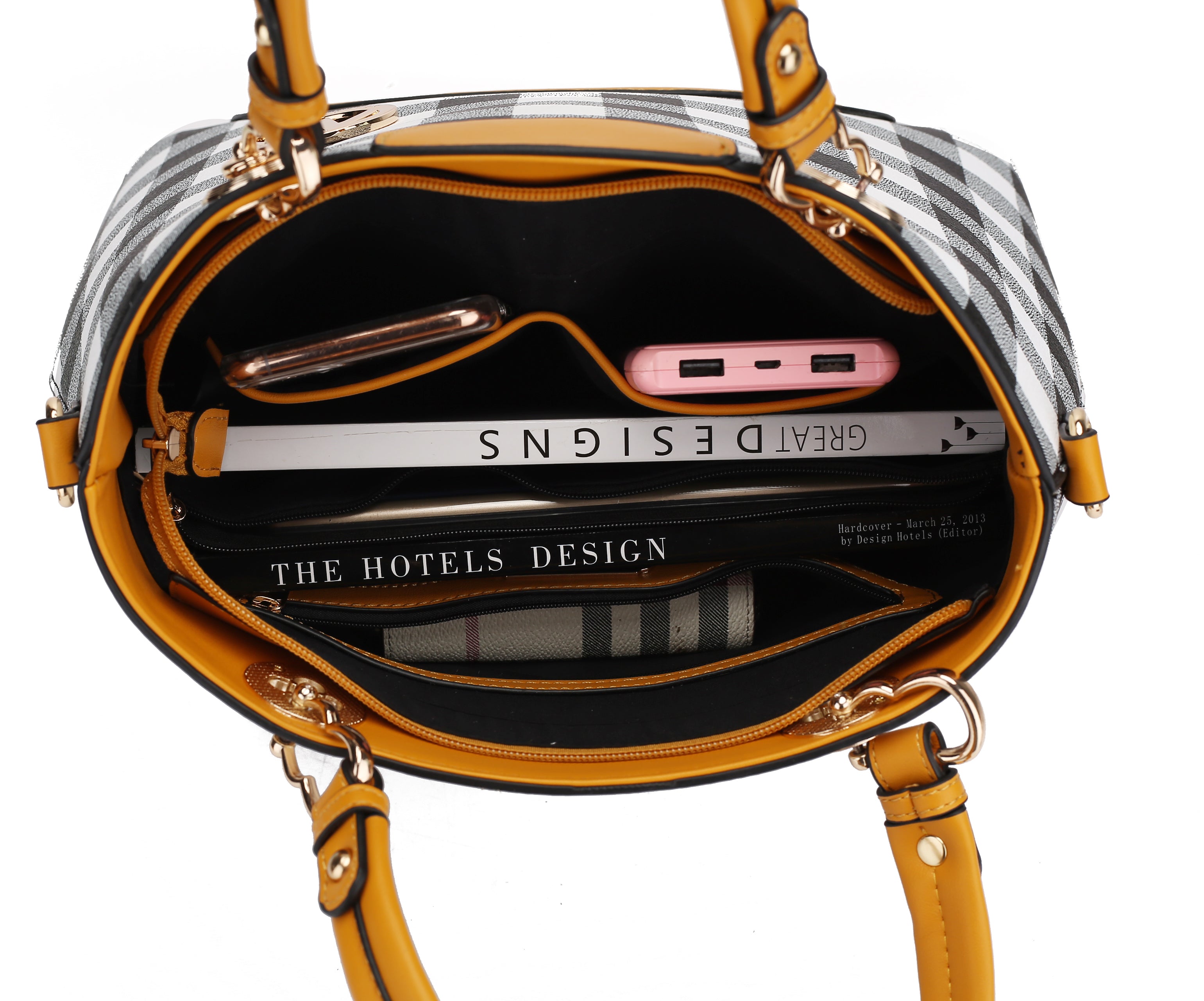 MKF CollectionGabriella Chekered Handbag With Wallet by Mia K