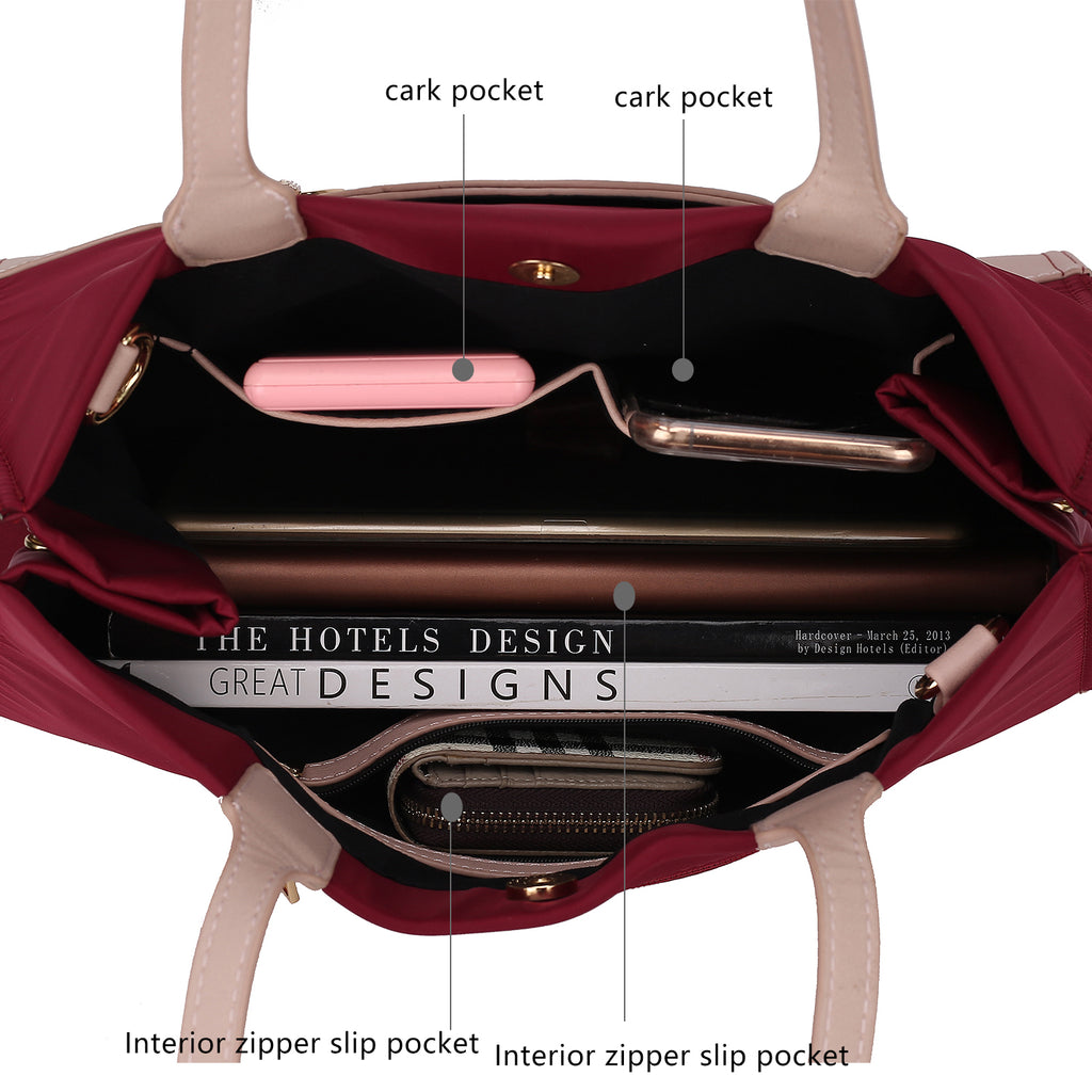 Louise Tote Handbag and Wallet Set Vegan Leather
