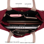 Louise Tote Handbag and Wallet Set Vegan Leather