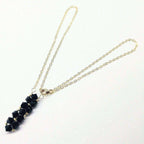Gold Wire Bead-Woven Rock Candy Crystal Bar Necklace
