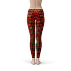 Womens Red Plaid Tartan Leggings