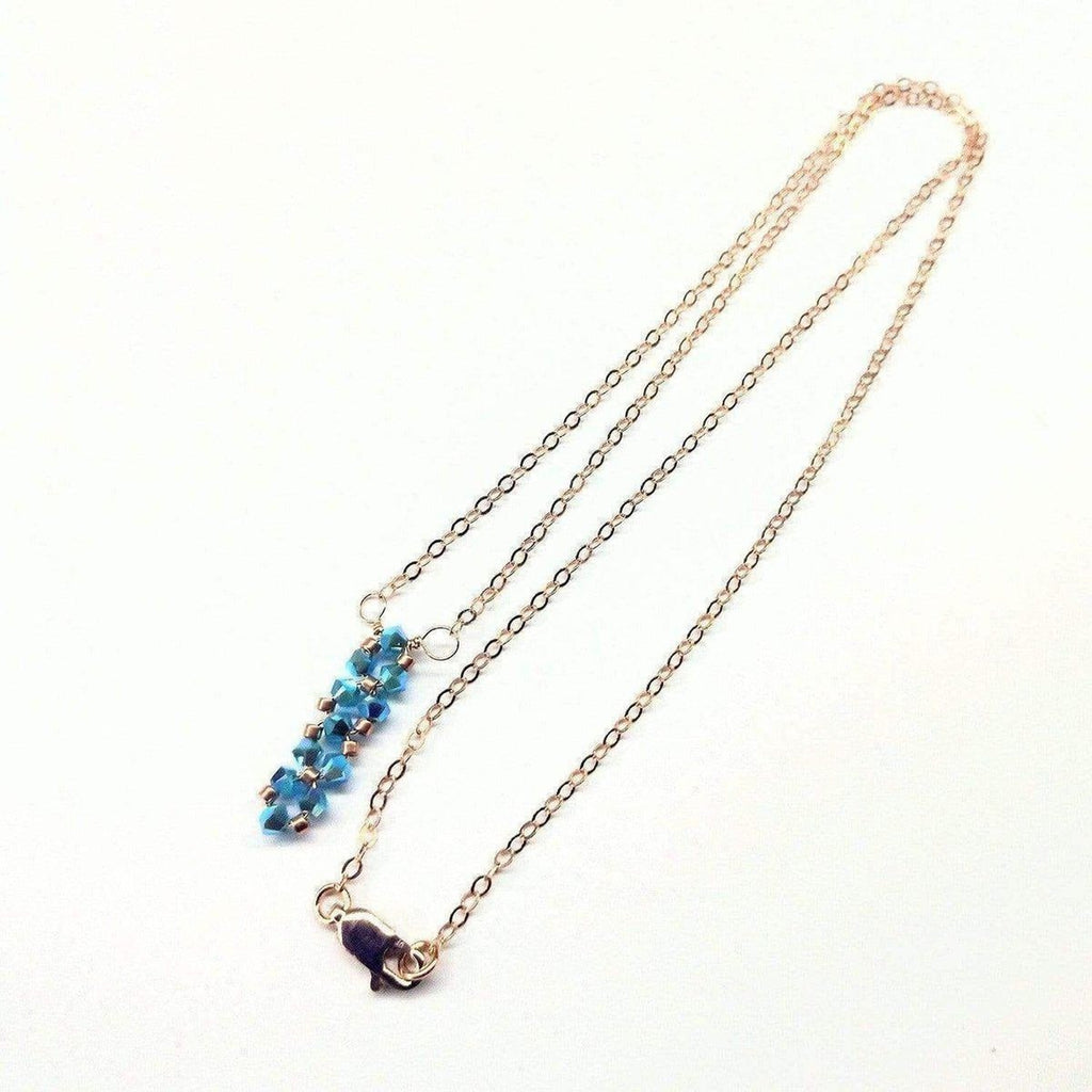 Tiny Super Sparkly Rock Candy Crystal Bar Necklace