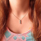 Tiny Super Sparkly Rock Candy Crystal Bar Necklace